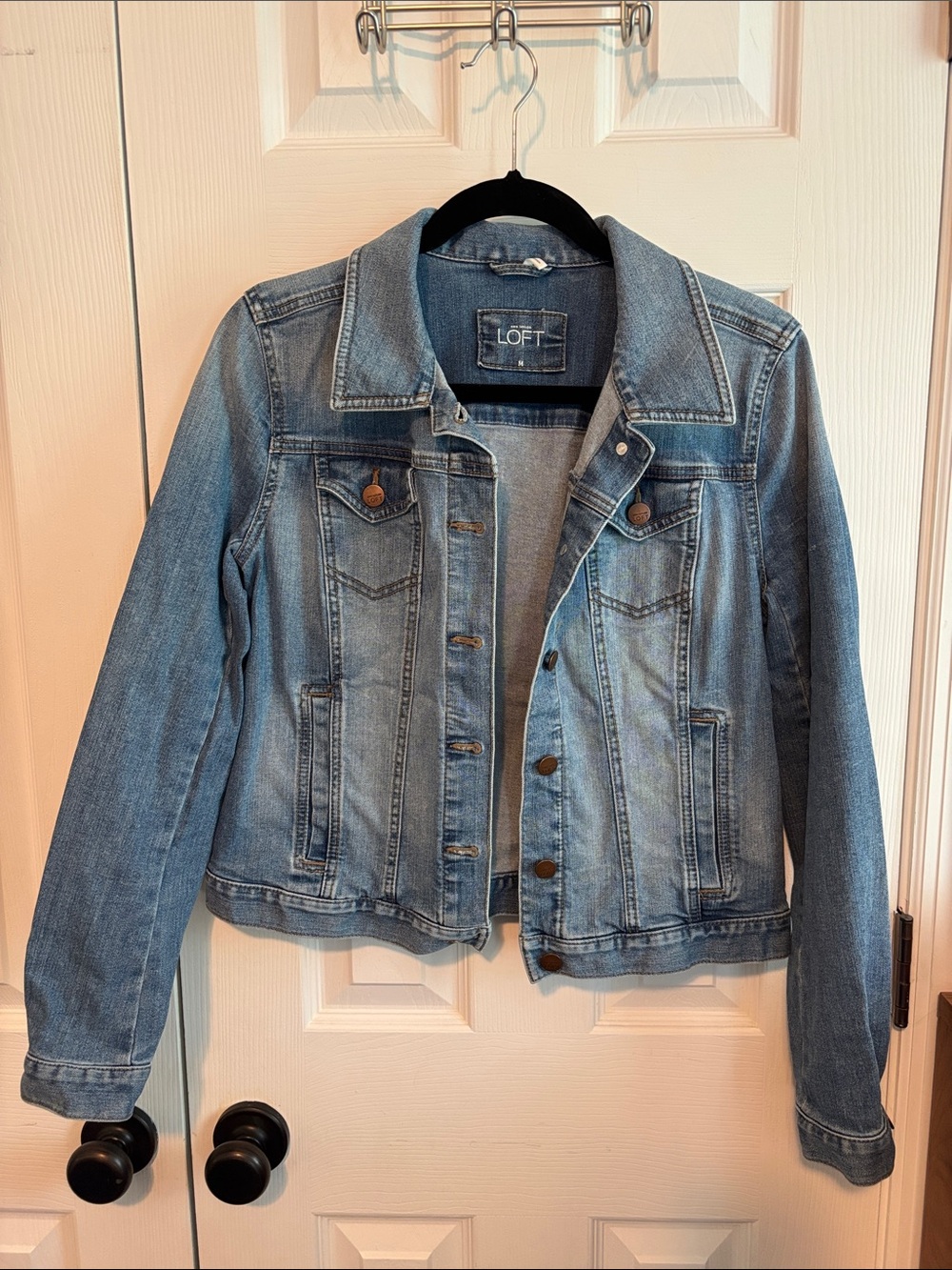 LOFT Medium Wash Blue Denim Jacket